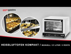 Convection oven COMPACT - 21 liters - Manual - including 3 grates 353x327mm