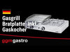 Commercial Gas Griddle - 6.3kW - Smooth Plate - Cooking area: 383x395mm