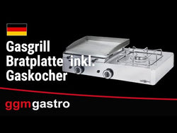 Gas grill frying plate - 6.3 kW - including gas stove