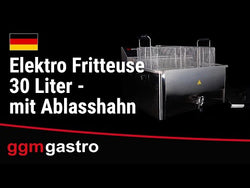 Electric Fish Fryer - 20.4 Liters - 5 kW - with Drain Tap