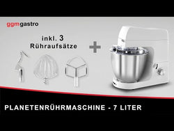 Mikser planetarny - 410x205x395mm - 7L - 800W - w zestawie 3 akcesoria mieszające