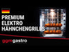 Elektryczny grill do kurczaków – 38,4 kW – z 8 rożnami, mieszczącymi do 48 kurczaków