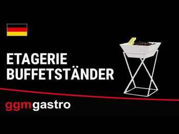 Etażerka/ Stojak bufetowy - chrom - włącznie z 1 miską z melaminy - kwadratowy - Prime Gastro