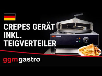 Naleśnikarka - z 1 płytą Ø 400 mm włącznie z rozrzutnikiem ciasta naleśnikowego - Prime Gastro