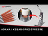 Adana kebab press – 80–150 g – manual