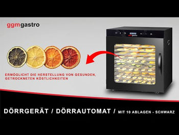 Dehydrator/ suszarka do owoców – z 10 półkami – czarny