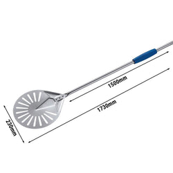 Łopatka do pizzy - AZZURRA - stal nierdzewna - Ø 230 mm - perforowana