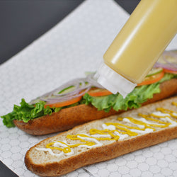 (6 szt.) Zawór - duży - do butelek z wyciskaczem i dozownikiem - niebieski