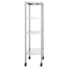 Półka ze stali nierdzewnej PREMIUM - 1000x500x1800mm - 4 półek przestawnych - Nośność na półkę: 80kg - w zestawie: 4 kółka (2 z hamulcem)