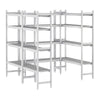 Zestaw regałów – kształt: U – aluminium – głębokość: 360 mm – nośność: 600 kg