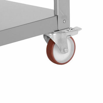 Gazowy piec do pizzy - 6 x 34 cm - Manualny - włącznie z okapem, ramą podstawy & zestawem kółek - Prime Gastro