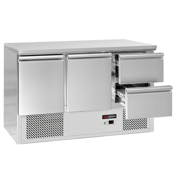 Stół chłodniczy ECO - 1370x700 mm - z 2 drzwiami i 2 szufladami - Prime Gastro