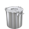 Pojemnik na żywność – stal nierdzewna – Ø 240 mm – 12 L – z pokrywą