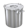 Pojemnik na żywność – stal nierdzewna – Ø 300 mm – 22 L – z pokrywą
