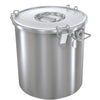 Pojemnik na żywność - z pokrywką - ze stali nierdzewnej - Ø 380mm - wysokość: 366mm - 36L