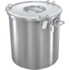 Pojemnik na żywność – stal nierdzewna – Ø 400 mm – 50 L – z pokrywą