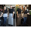 (2 szt.) Zapaska bistro – długa – imitacja dżinsu – jasnoszara