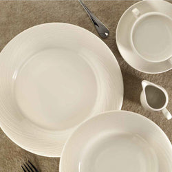 (12 sztuk) SEMPRE – Talerz/ półmisek – owalny – długość: 230 mm – kremowy