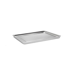 Blacha ekspozycyjna/wystawowa – stal nierdzewna – z krawędzią – 393 x 268 x 40 mm