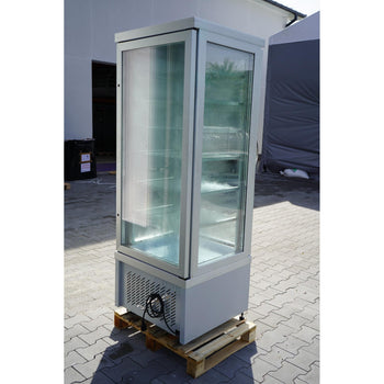 Witryna mroźnicza panoramiczna - 430 litrów - 670 mm - 6 półek - srebrna - Prime Gastro