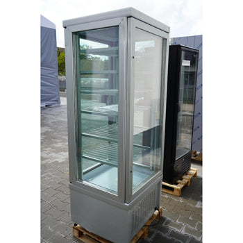 Witryna mroźnicza panoramiczna - 430 litrów - 670 mm - 6 półek - srebrna - Prime Gastro