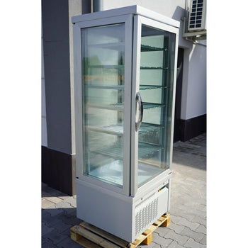 Witryna mroźnicza panoramiczna - 430 litrów - 670 mm - 6 półek - srebrna - Prime Gastro