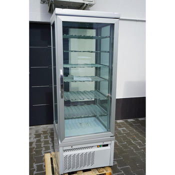 Witryna mroźnicza panoramiczna - 430 litrów - 670 mm - 6 półek - srebrna - Prime Gastro