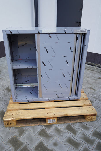 Szafka ścienna PREMIUM ze stali nierdzewnej - 1000x400 mm - z drzwiami przesuwnymi - 1000 mm wysokości - Prime Gastro