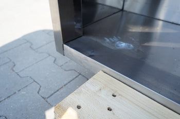 Szafka ścienna PREMIUM ze stali nierdzewnej - 1600x400 mm - z drzwiami przesuwnymi - 1000 mm wysokości - Prime Gastro