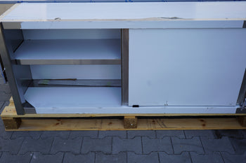 Szafka ścienna PREMIUM ze stali nierdzewnej - 1600x400 mm - z drzwiami przesuwnymi - 650 mm wysokości - Prime Gastro