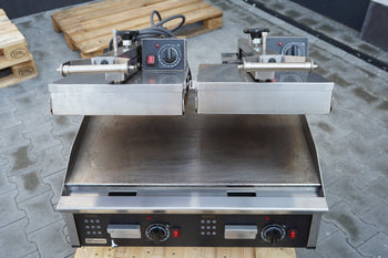 Szybki podwójny grill kontaktowy | grill do hamburgerów - 12 kW - automatyczny - wyświetlacz cyfrowy - Prime Gastro