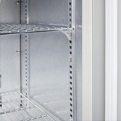 GASTRO-COOL | Chłodziarka barowa - 600 mm - 128 litrów - z 1 szklanymi drzwiami - srebrna
