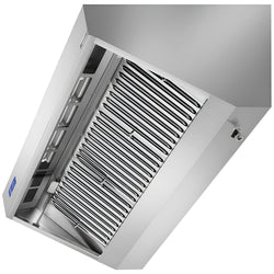 Okap ścienny - 1600mm - z silnikiem, regulatorem, filtrem i lampą