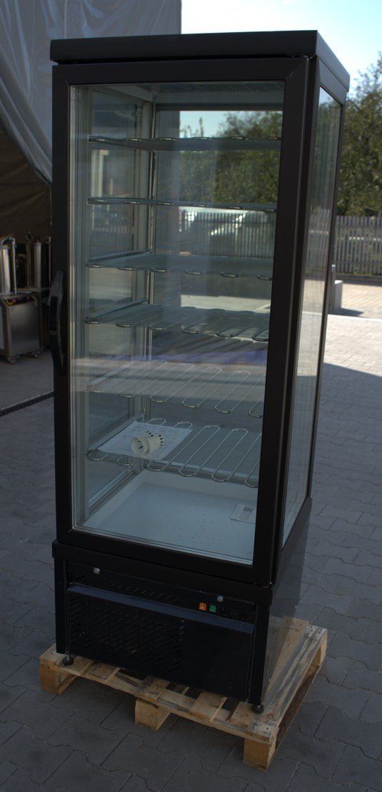 Panorama freezer display cabinet - 430 liters - 670 mm - 6 shelves - black