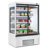Commercial multideck display fridge - 1018mm - 341L - with 2 hinged glass doors - White