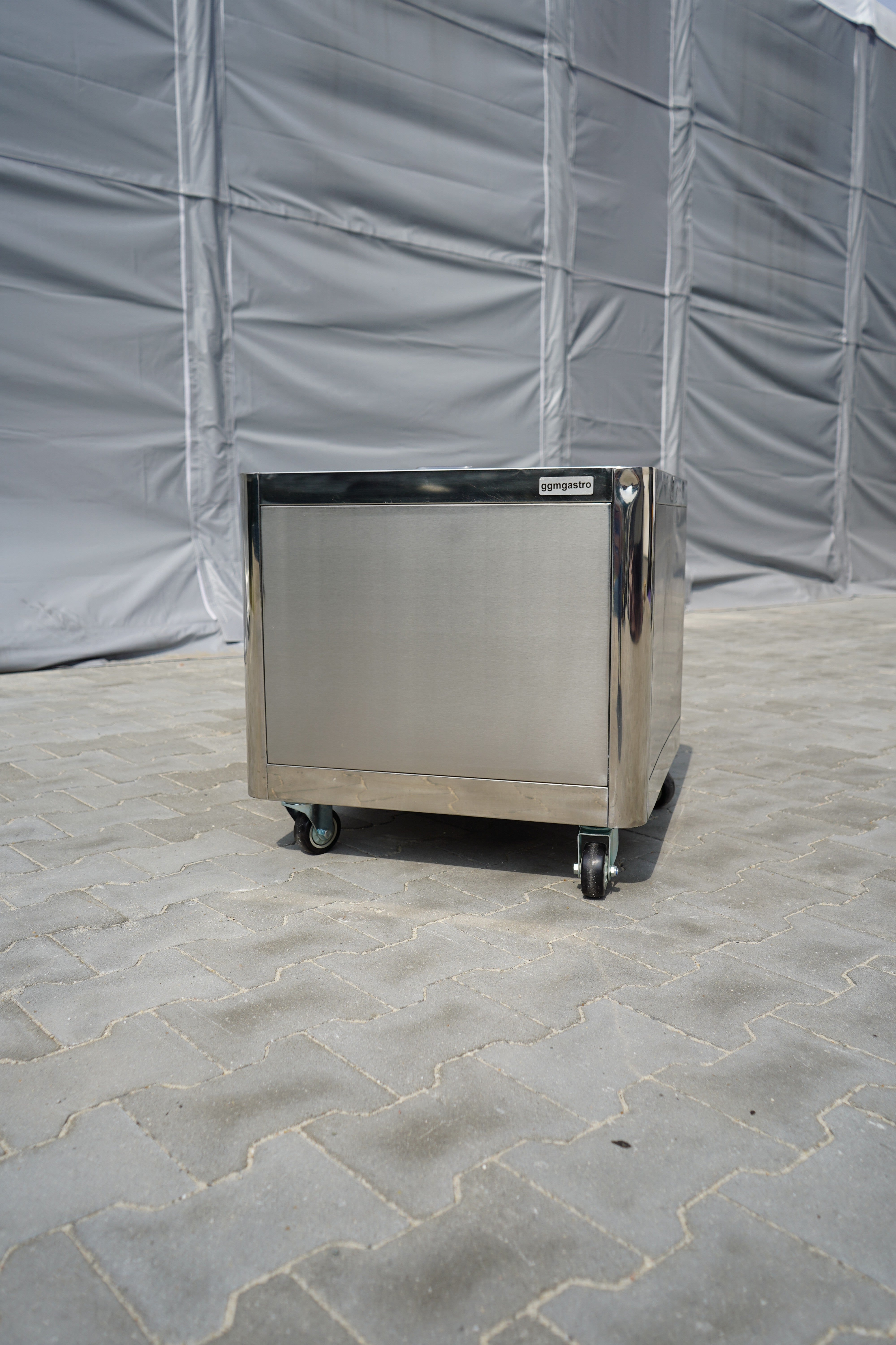 Flour trolley / ingredients trolley - 156 liters - made of stainless steel