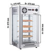 Witryna grzewcza – stal nierdzewna – 470 mm – 1,2 kW – z 4 poziomami