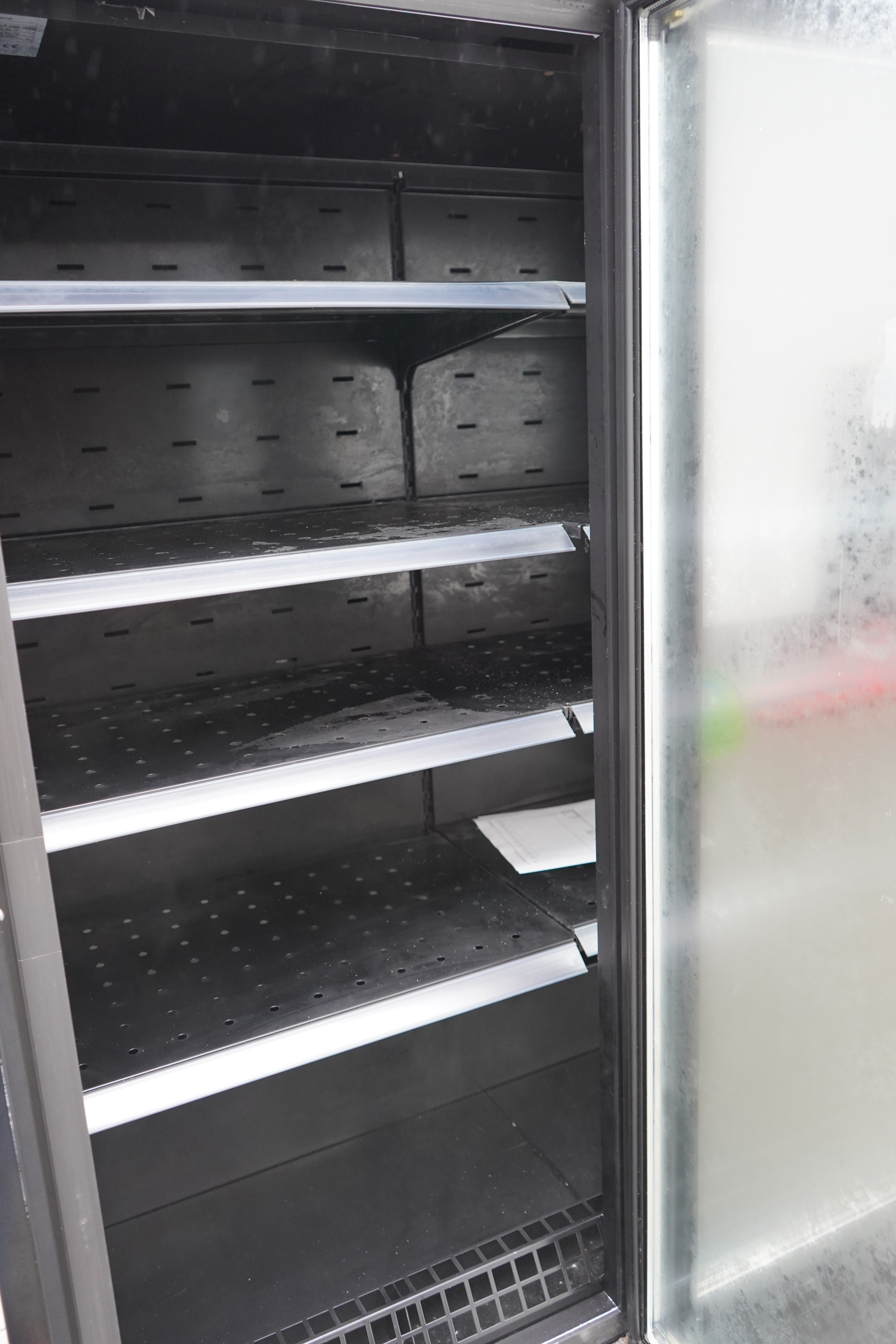 Wall mounted freezer - 1350mm - 665 litres - with LED lighting, insulated glass door &amp; 4 shelves