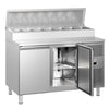 Stół przygotowawczy ECO – 1360 mm – na 7x GN 1/3 – z 2 drzwiami