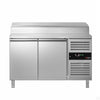 Commercial Prep Counter PREMIUM - 1360x700mm - 2 Doors - for 7x GN 1/3
