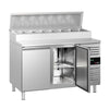 Commercial Prep Counter PREMIUM - 1360x700mm - 2 Doors - for 7x GN 1/3