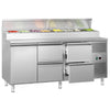 Commercial Prep Counter ECO - 1795mm - 1 Door & 4 Drawers - for 8x GN 1/3